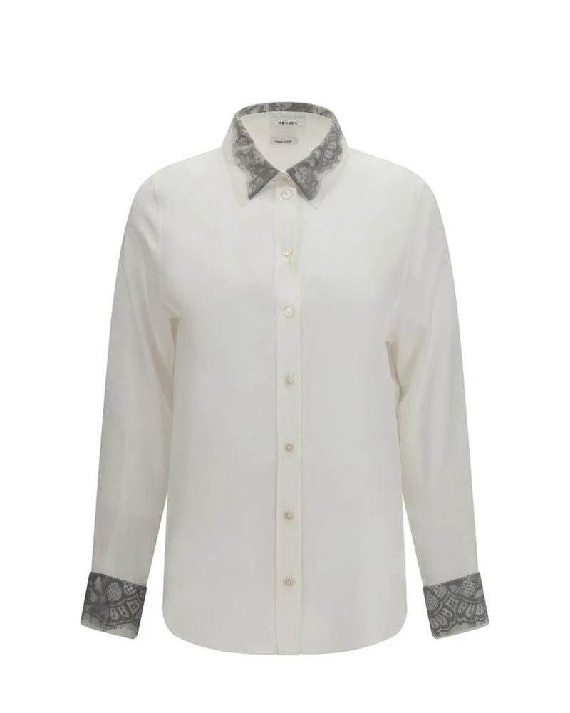 Alexander McQueen Dress Shirt in white, Silk