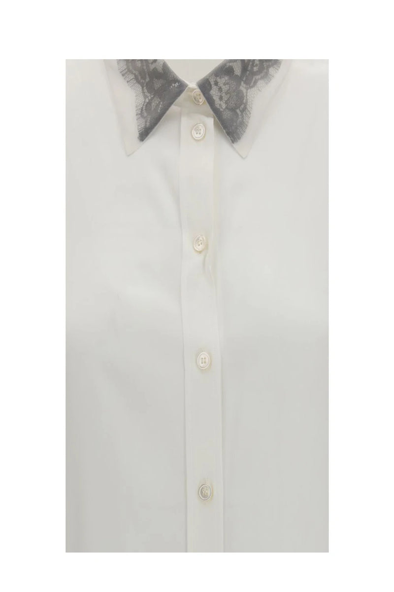 Alexander McQueen Dress Shirt in white, Silk — view 3