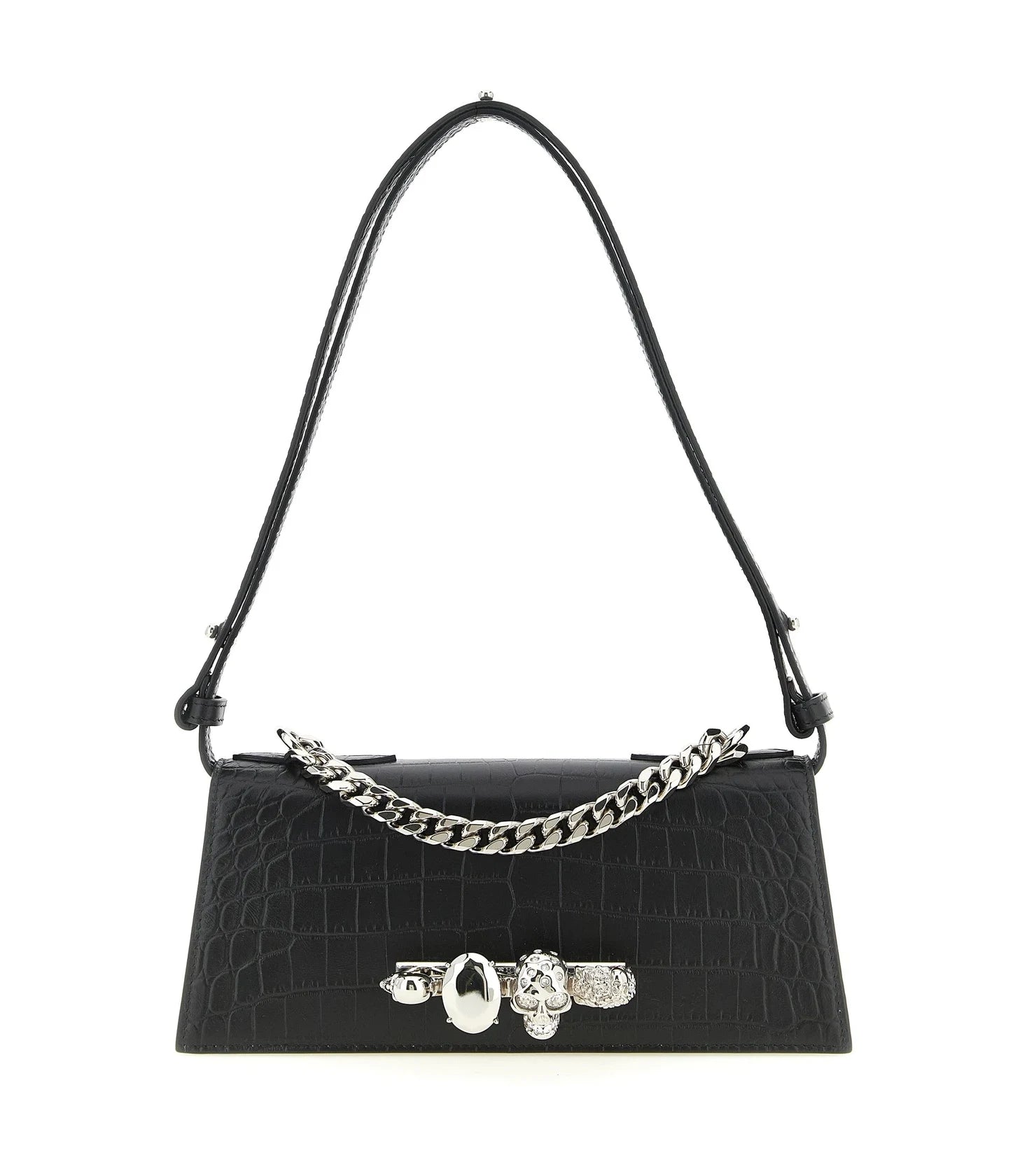 Alexander McQueen Shoulder Bag in black, Calfskin Leather