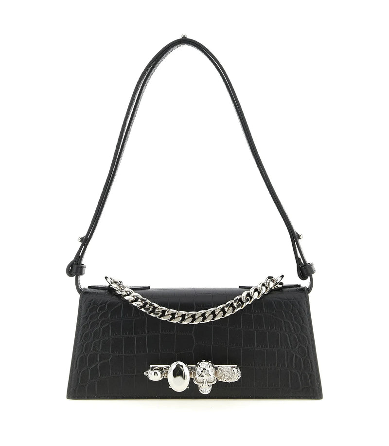 Alexander McQueen Shoulder Bag in black, Calfskin Leather