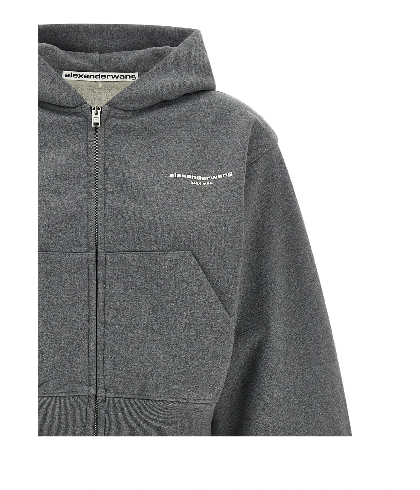 Alexander Wang Hoodie in gray, Cotton — view 3