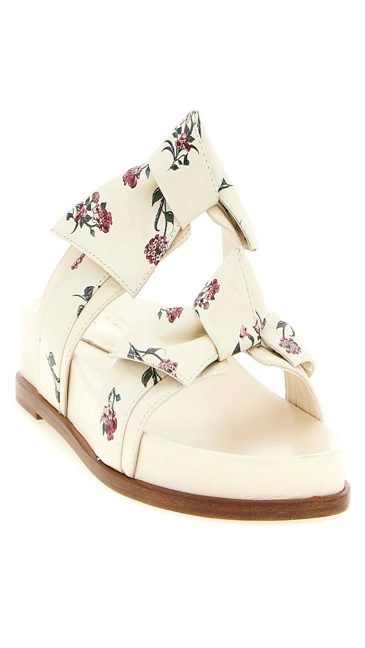 Alexandre Birman Cowhide White Slides 