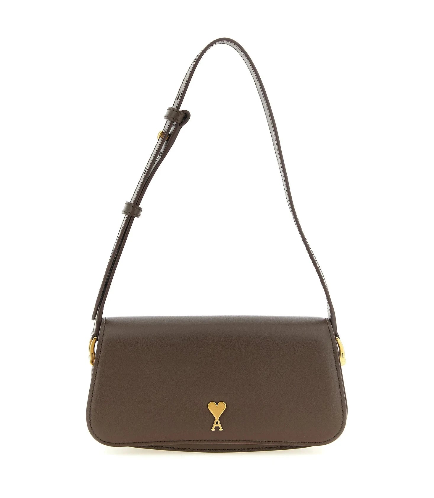 Ami Paris Shoulder Bag in brown, Cow Leather
