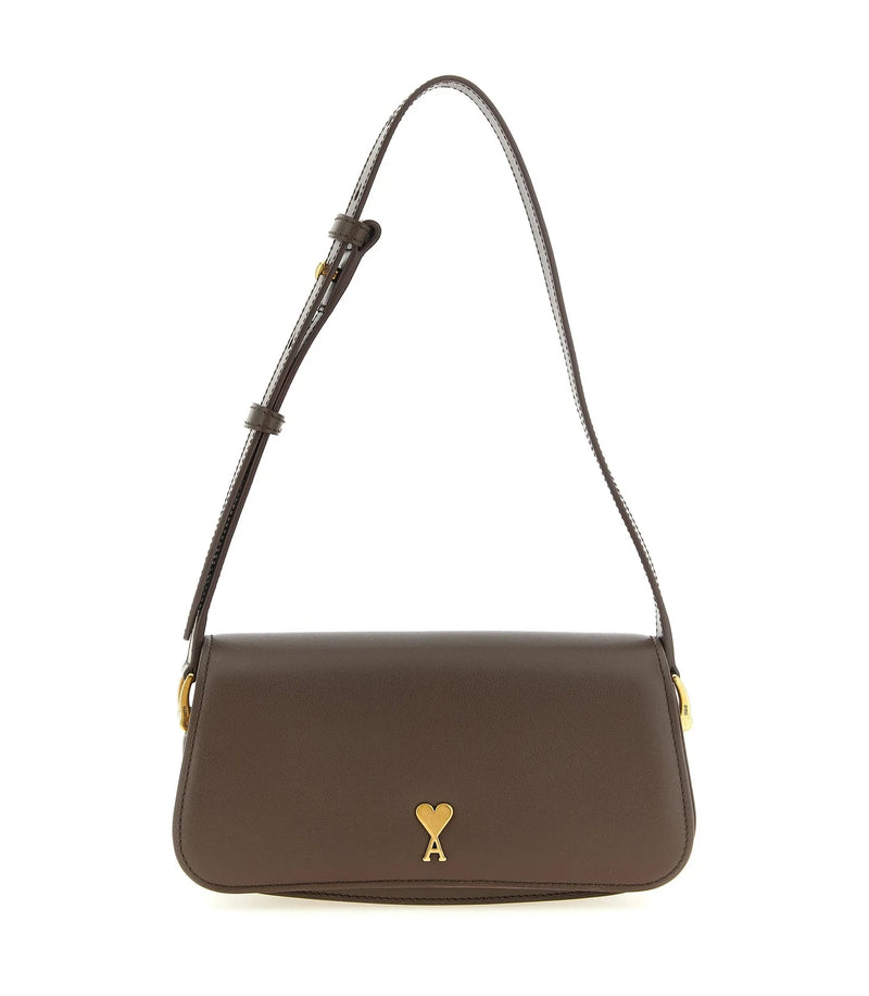 Ami Paris Shoulder Bag in brown, Cow Leather