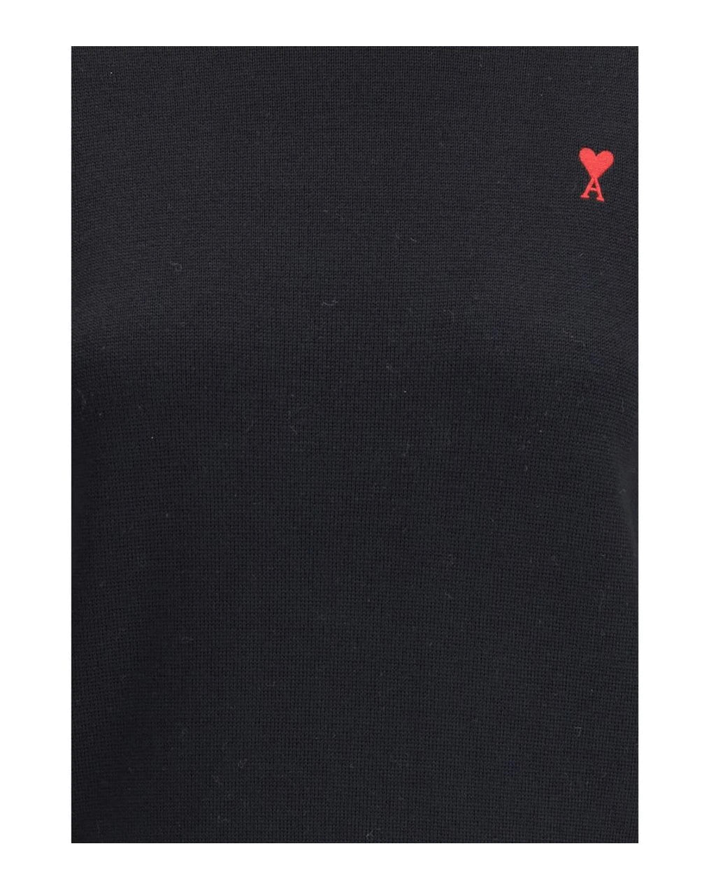 Ami Paris Sweater in black, Merino Wool — view 3