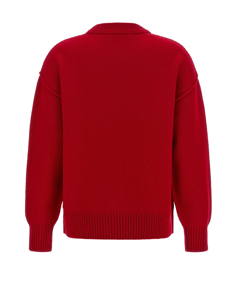Ami Paris Sweater in red, Wool — view 2