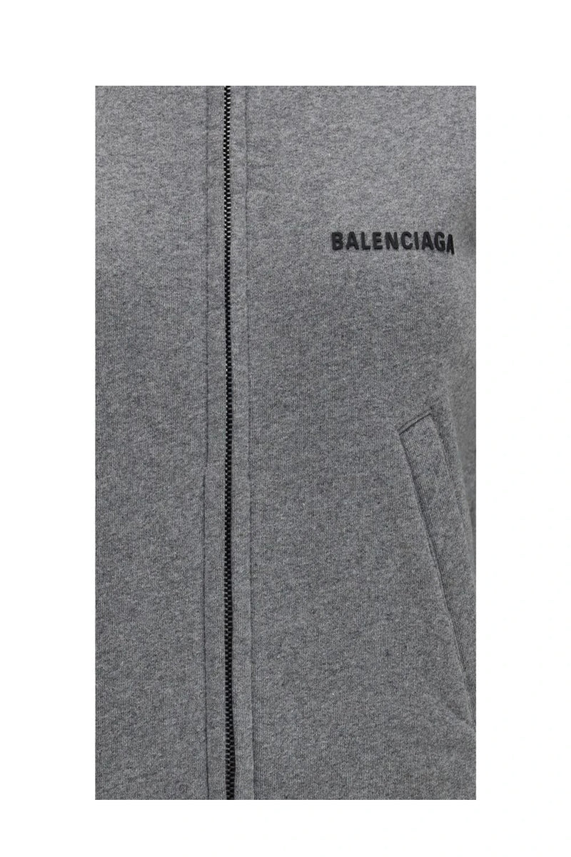 Balenciaga Hoodie in gray, Cotton — view 3