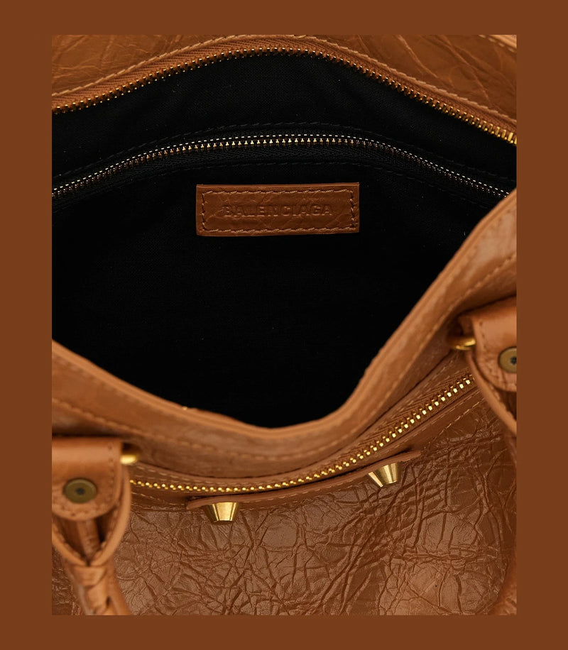 Balenciaga Satchel Bag in brown, Lamb Leather — view 4