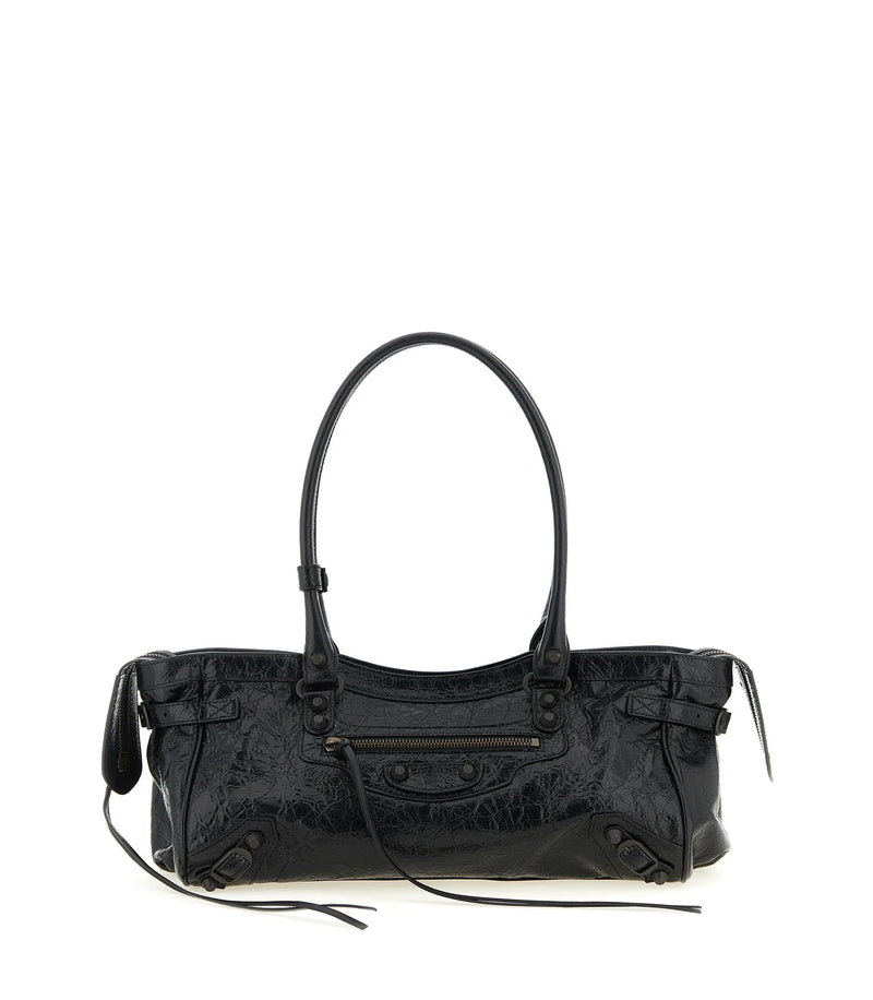 Balenciaga Shoulder Bag in black, Lamb Leather