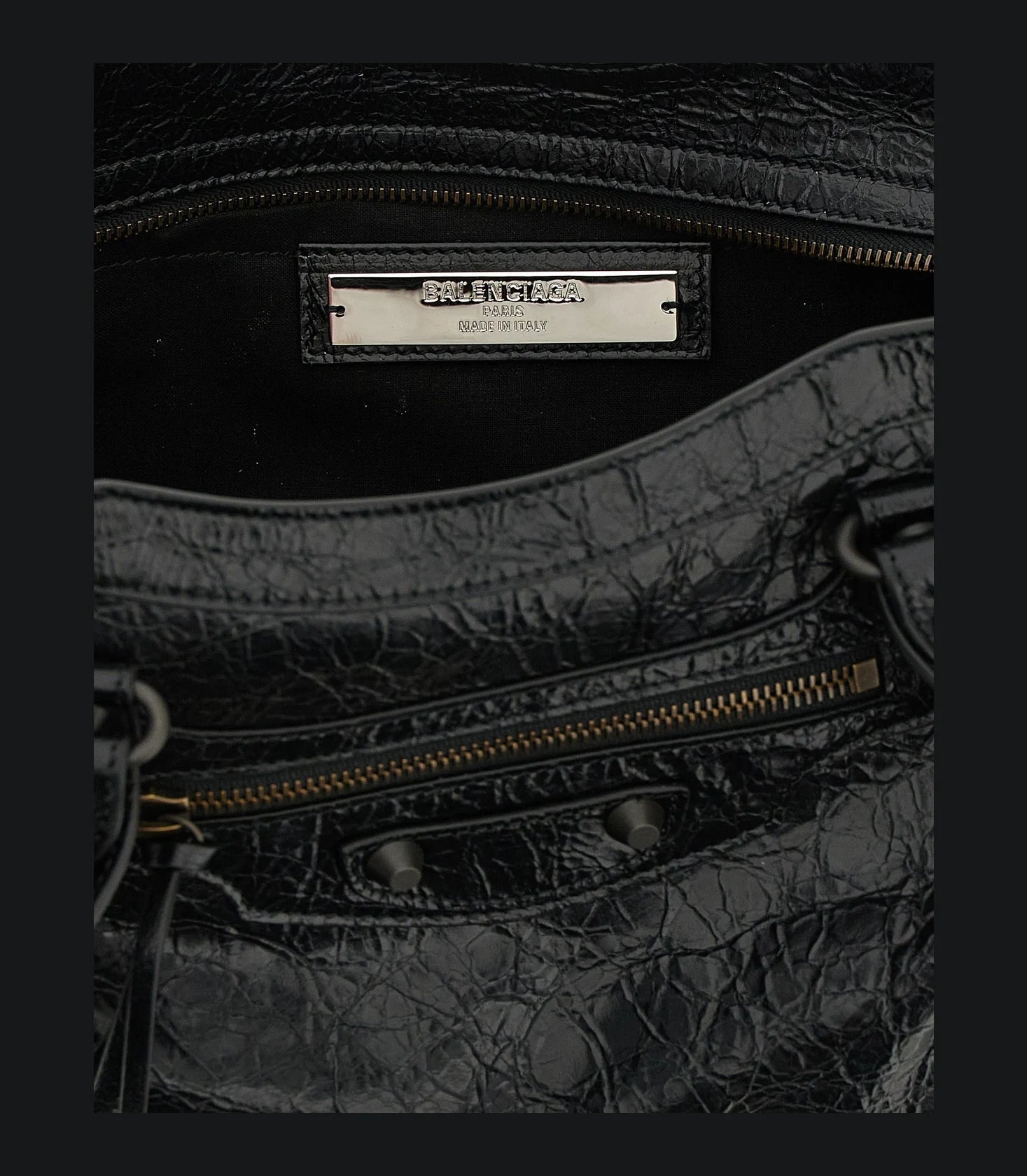 Balenciaga Shoulder Bag in black, Lamb Leather — view 4