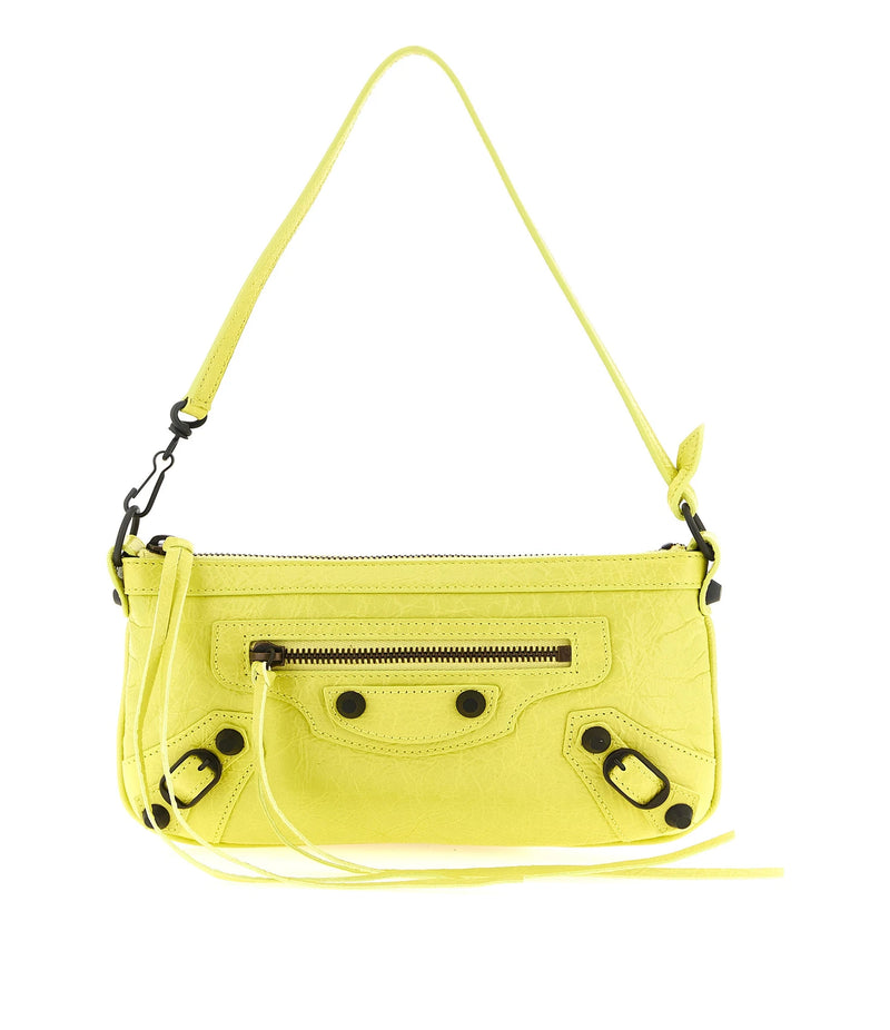 Balenciaga Shoulder Bag in yellow, Lamb Leather