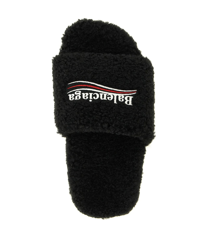 Balenciaga Slides in black, Polyester — view 4