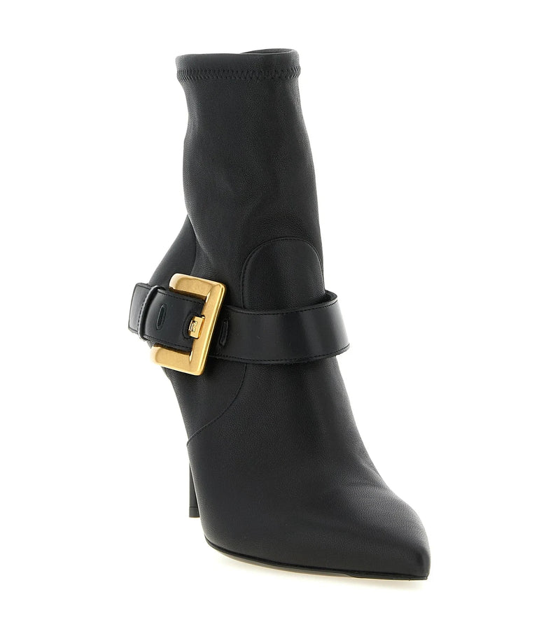 Balmain Ankle Boots in black, Lamb Leather — view 2