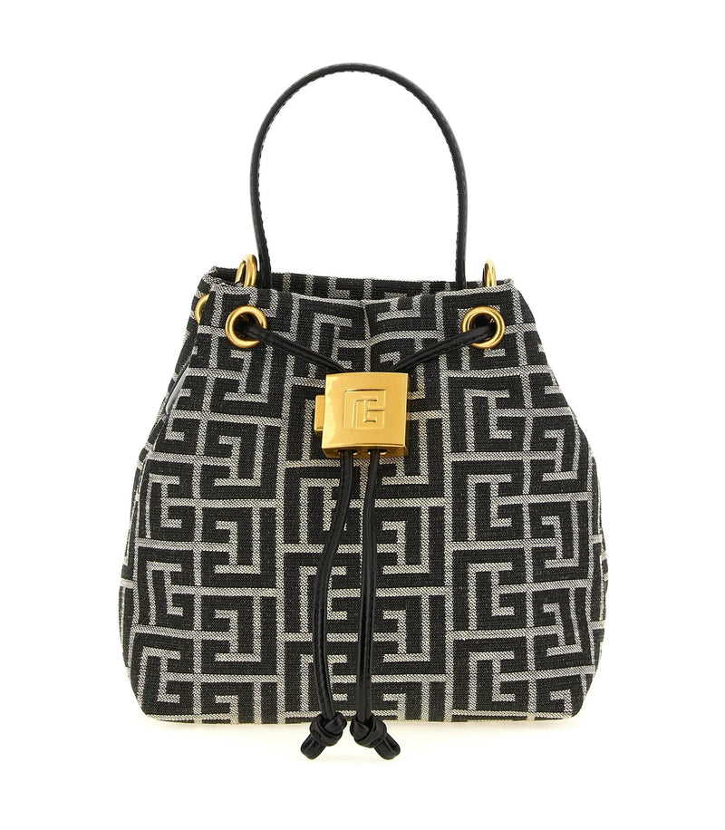 Balmain Bucket Bag in black, Polyester