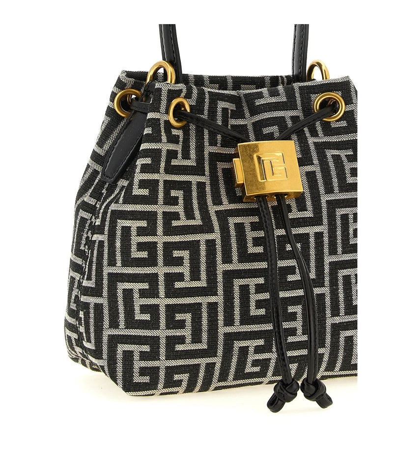 Balmain Bucket Bag in black, Polyester — view 3