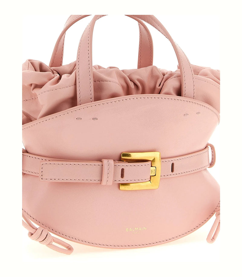 Balmain Bucket Bag in pink, Calfskin Leather — view 3
