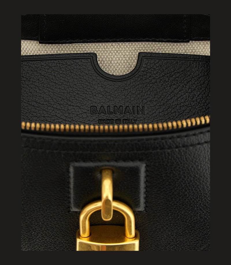 Balmain Satchel Bag in black, Buffalo Leather — view 4