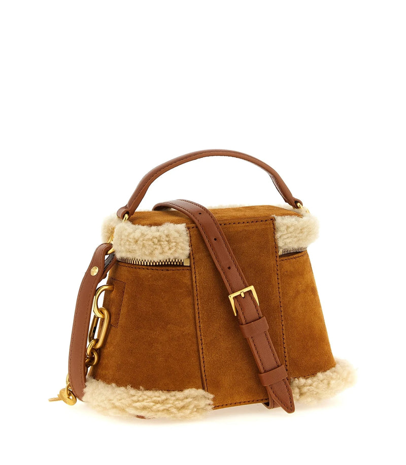 Balmain Satchel Bag in brown, Calfskin Leather — view 2