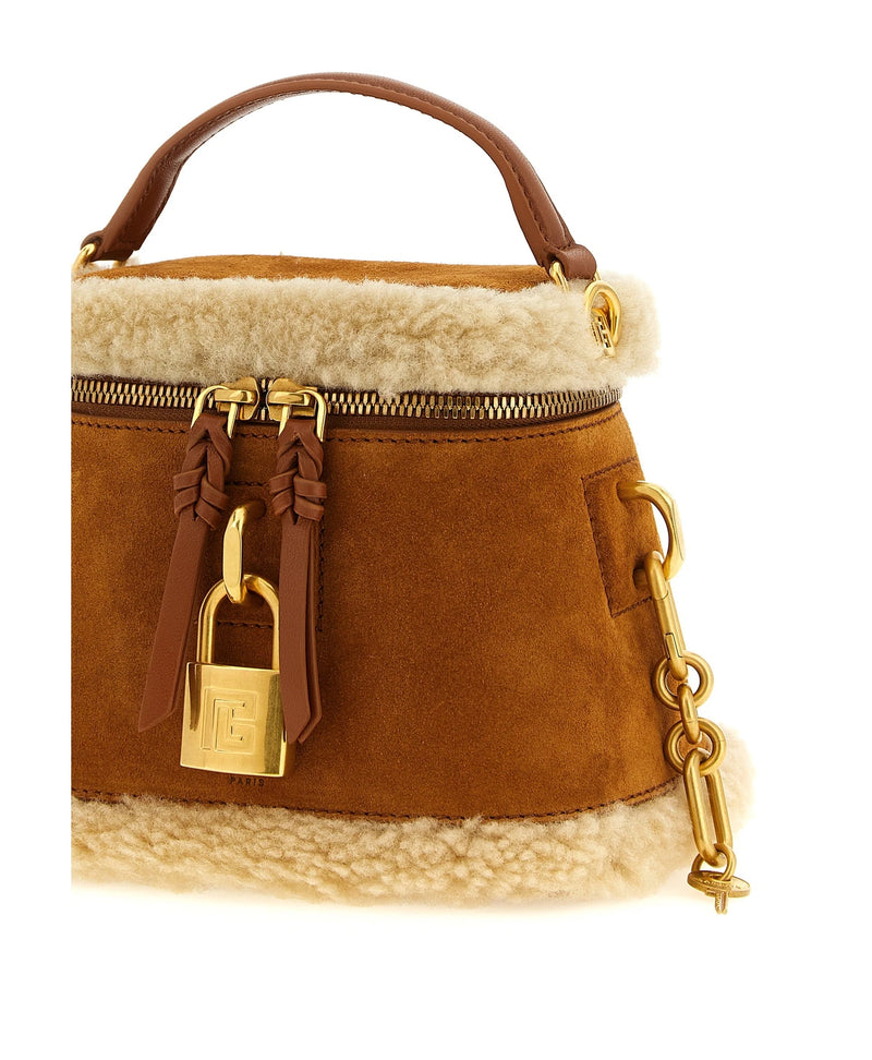 Balmain Satchel Bag in brown, Calfskin Leather — view 3