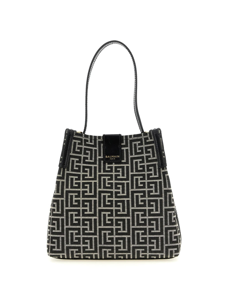 Balmain Shoulder Bag in black, Cotton