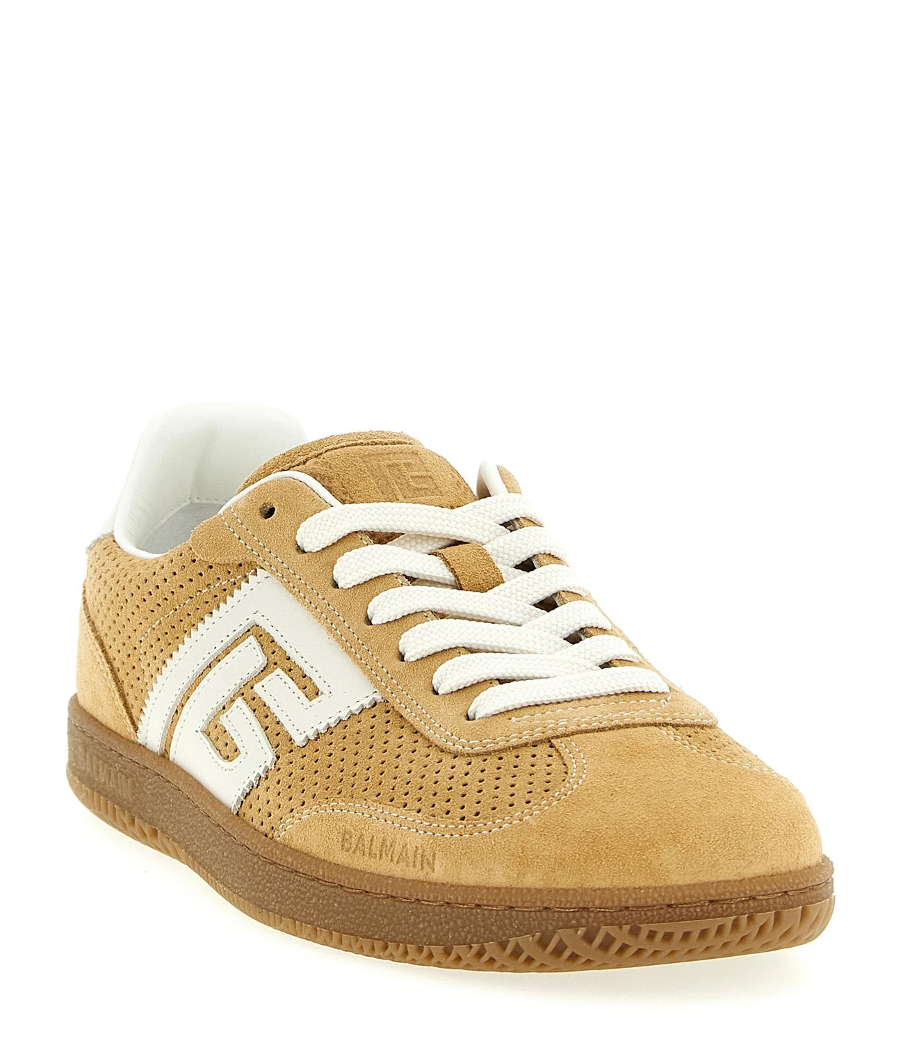 Balmain Sneakers in beige, Calfskin Leather — view 2
