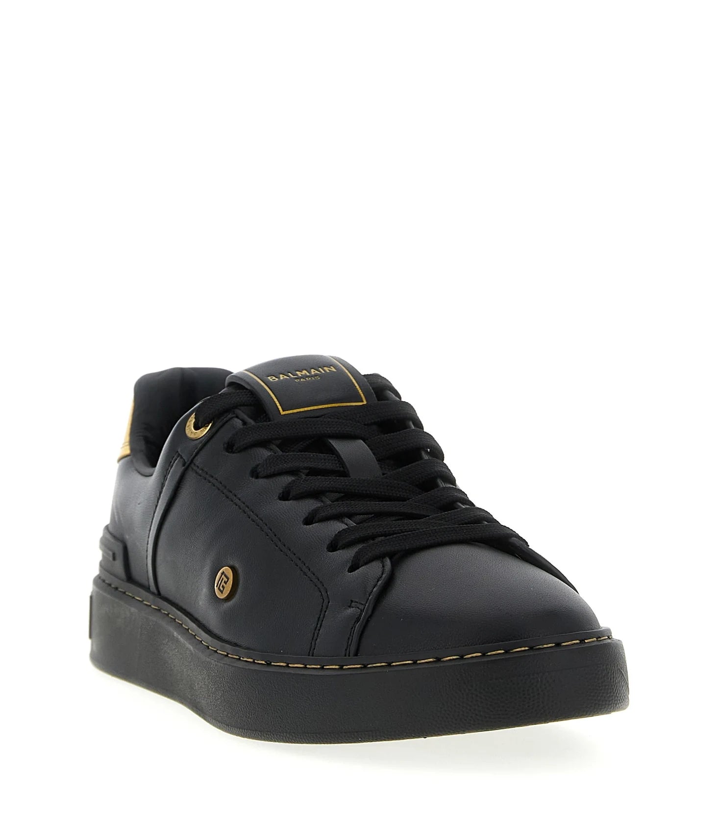 Balmain Sneakers in black, Lamb Leather — view 2