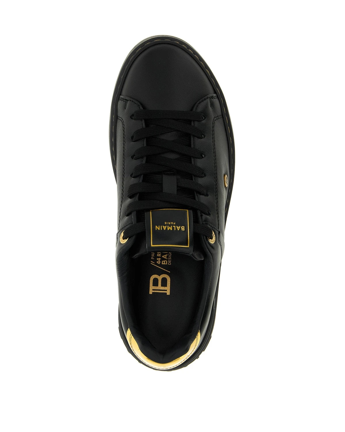 Balmain Sneakers in black, Lamb Leather — view 4