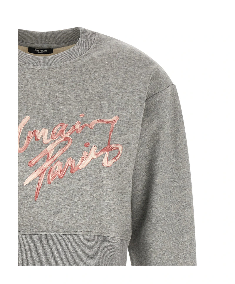 Balmain Sweatshirt in gray, Cotton — view 3