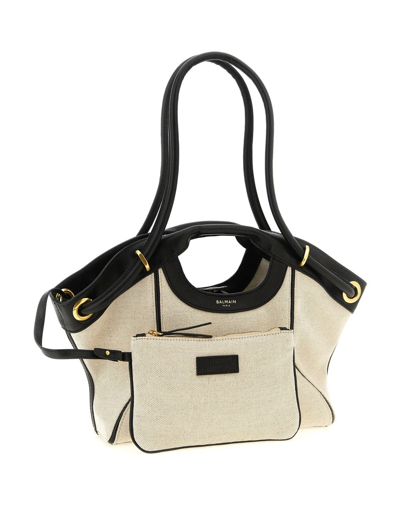 Balmain Tote Bag in beige, Cotton — view 3