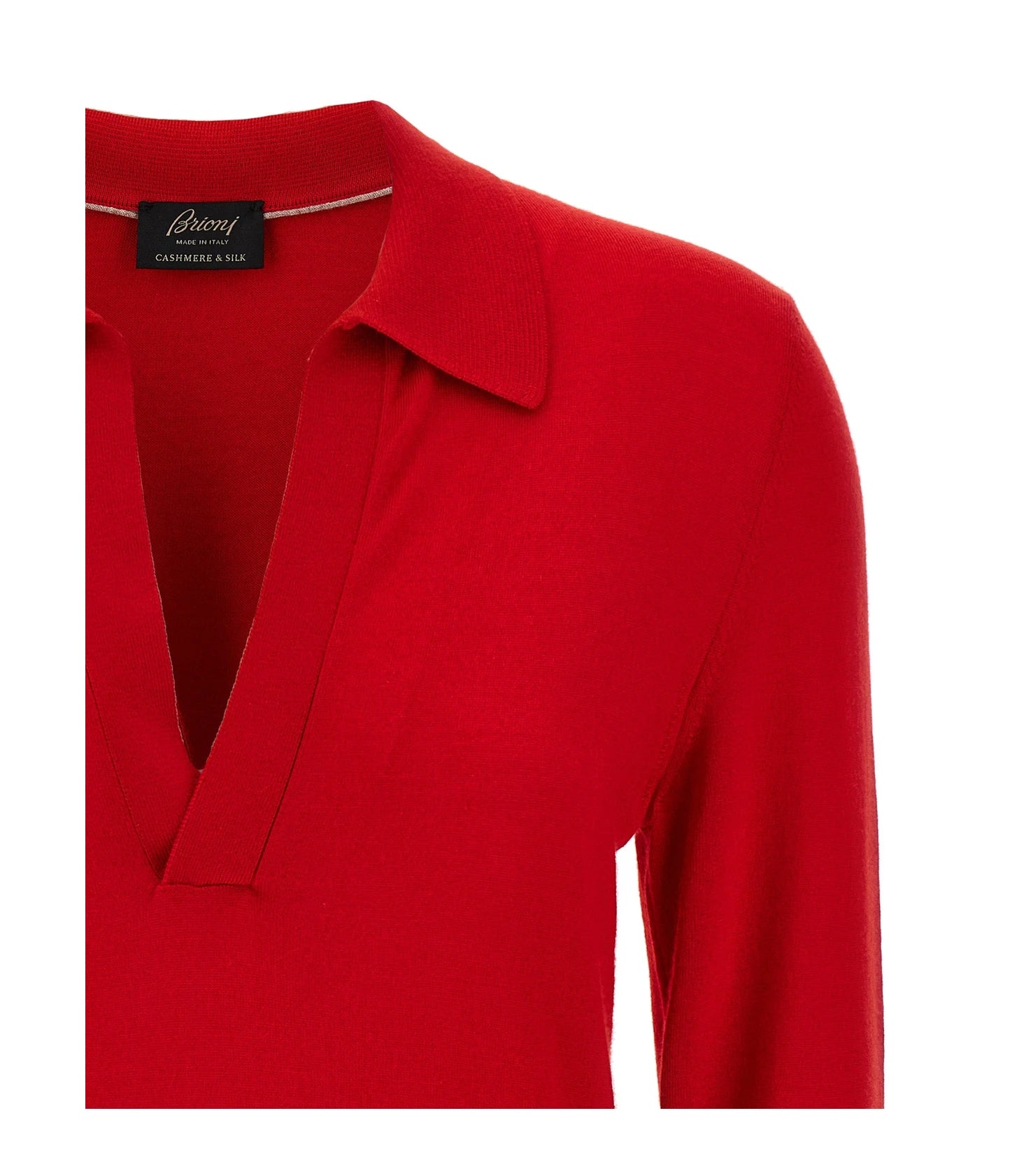 Brioni Polo in red, Cashmere — view 3