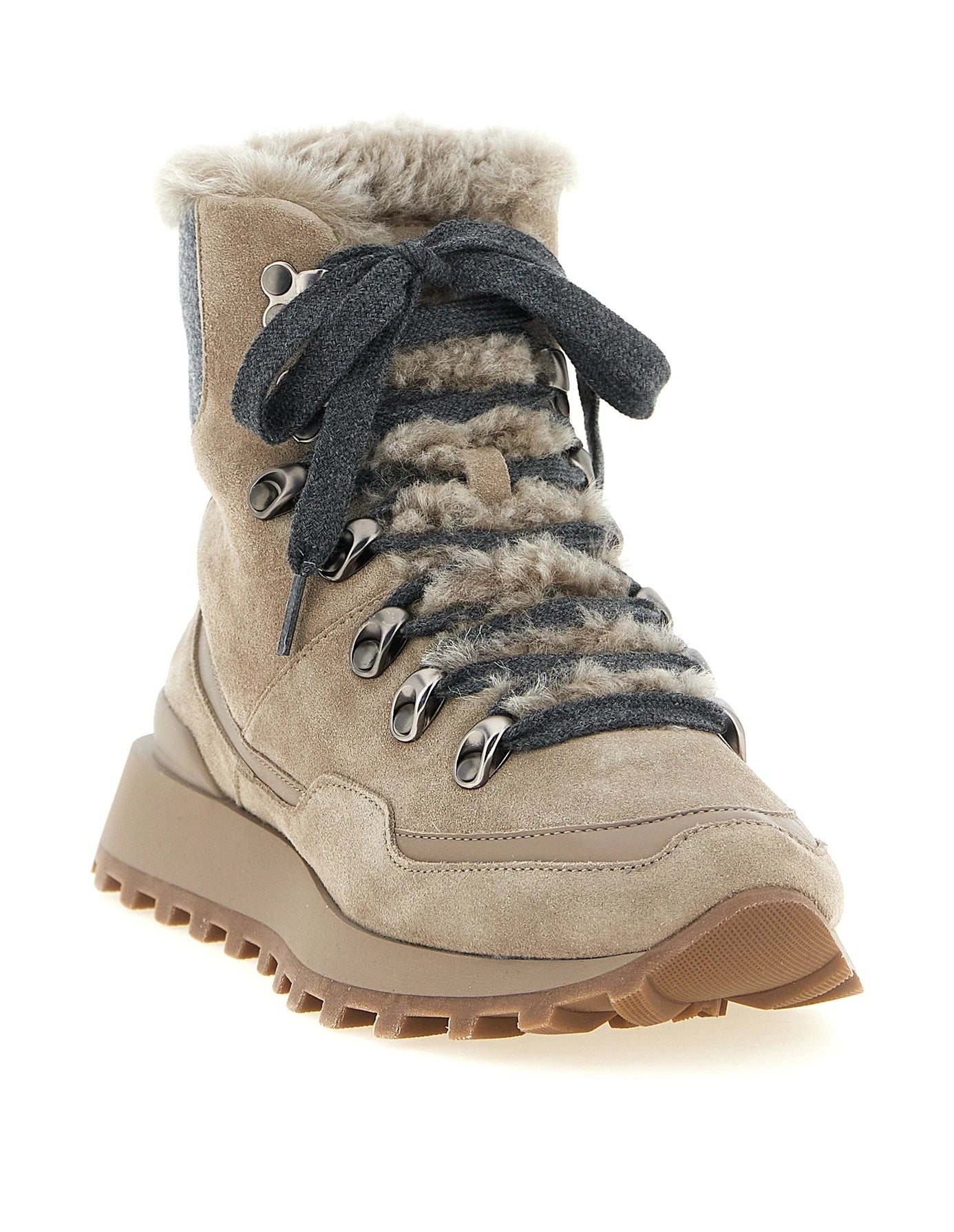 Brunello Cucinelli Ankle Boots in beige, Calfskin Leather — view 2