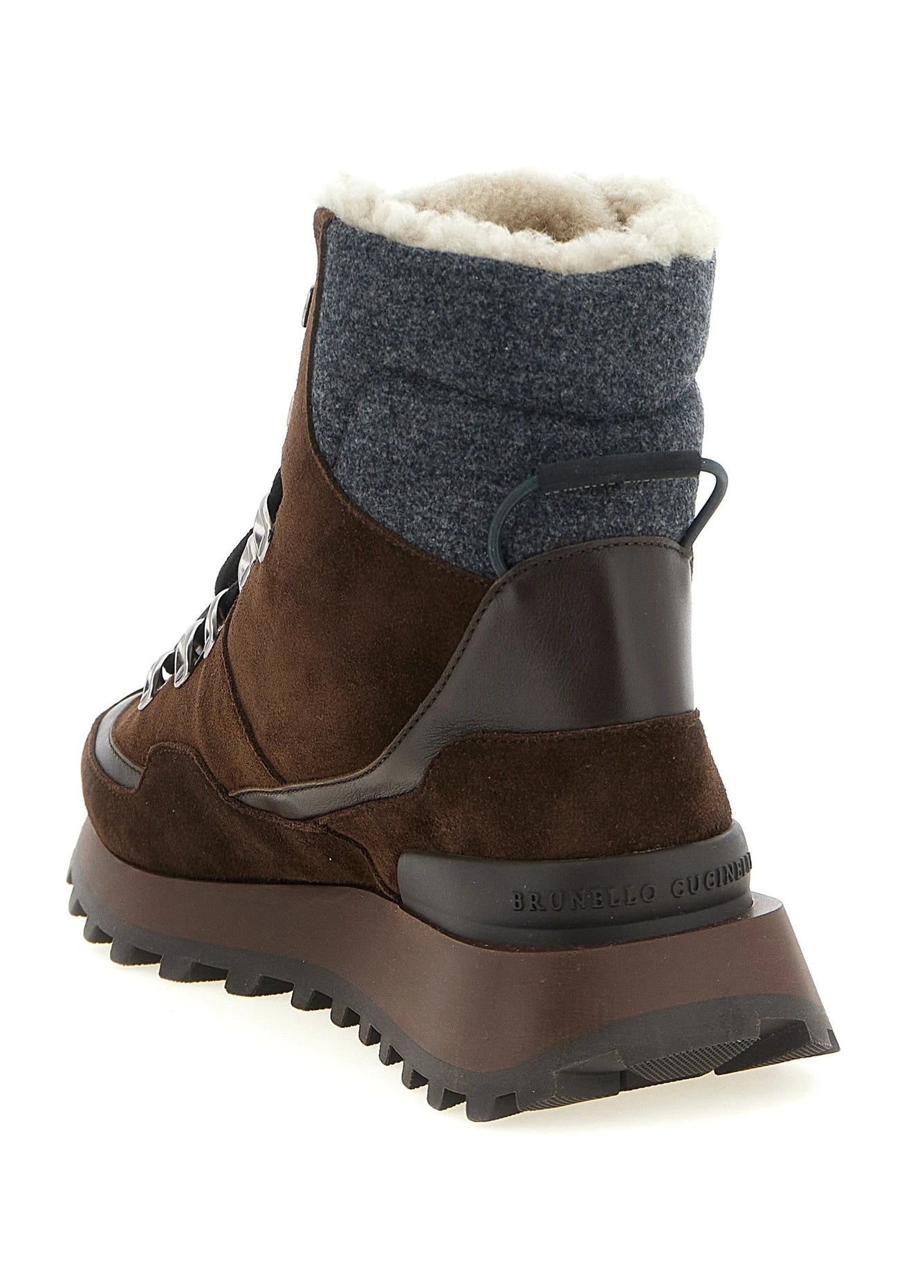 Brunello Cucinelli Ankle Boots in brown, Calfskin Leather — view 3