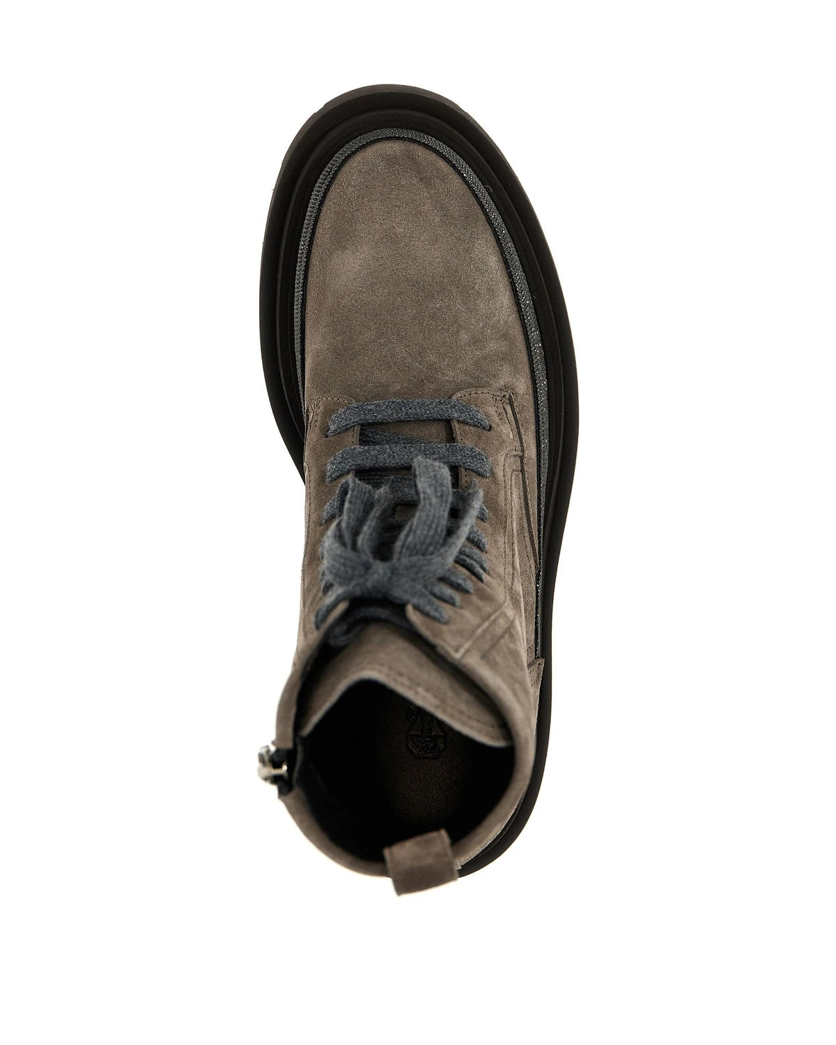 Brunello Cucinelli Ankle Boots in gray, Leather — view 4