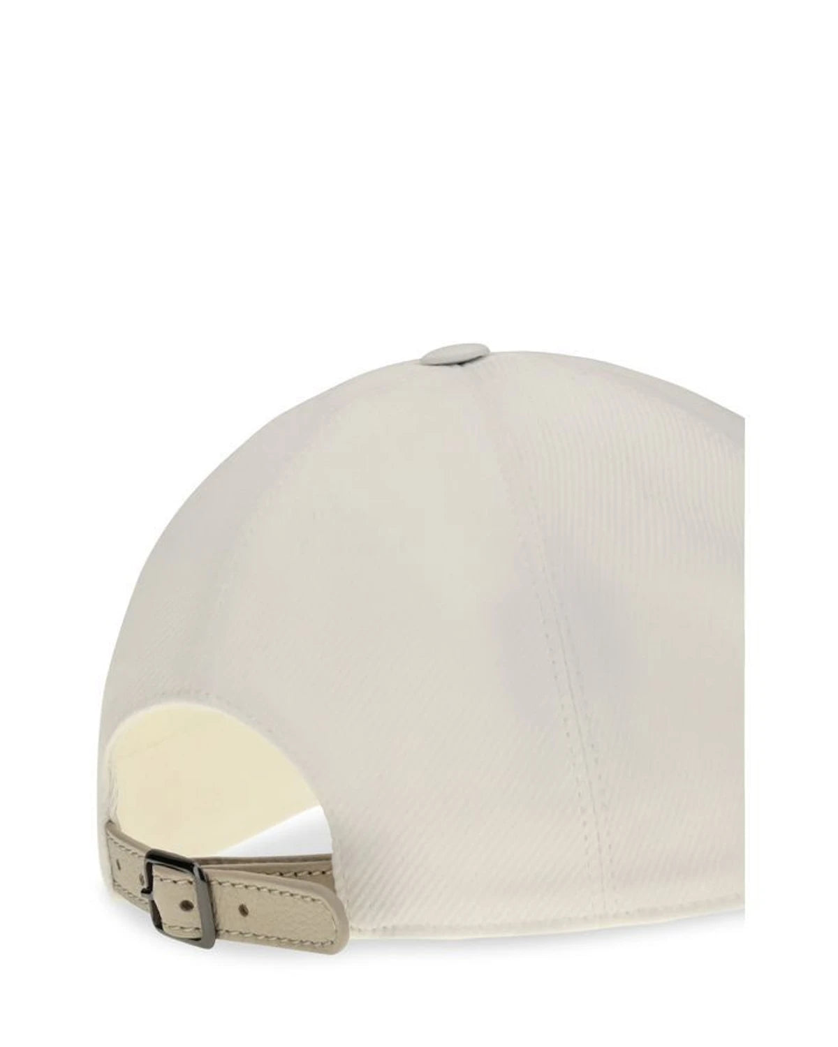 Brunello Cucinelli Baseball Cap in white, Cotton — view 3