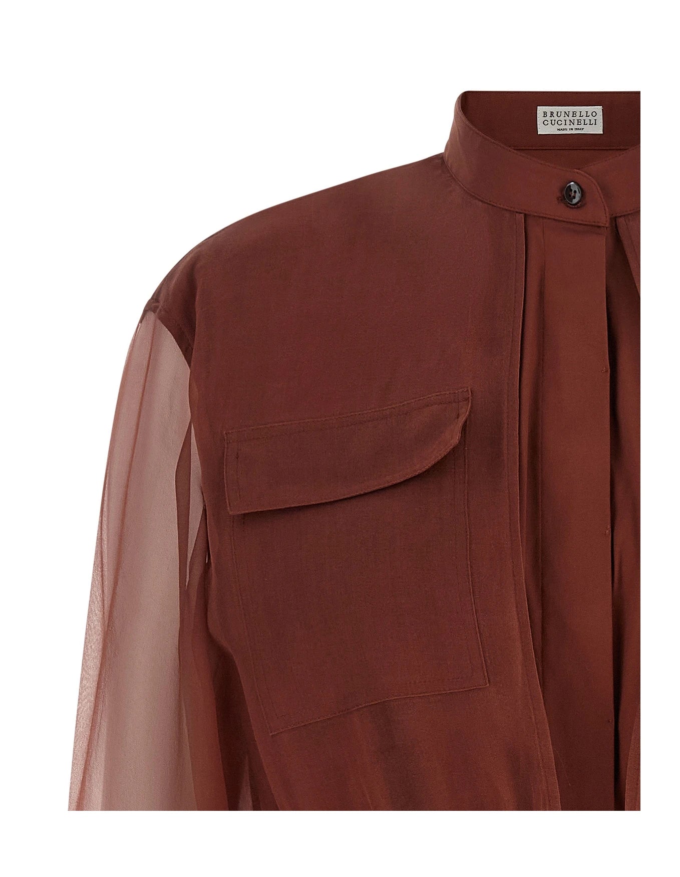 Brunello Cucinelli Blouse in brown, Cotton — view 3