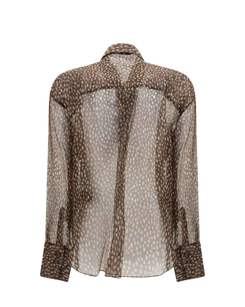 Brunello Cucinelli Blouse in brown, Silk — view 2