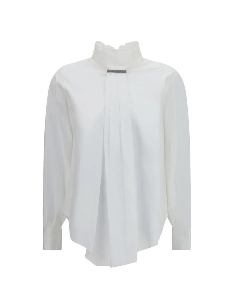 Brunello Cucinelli Blouse in white, Cotton