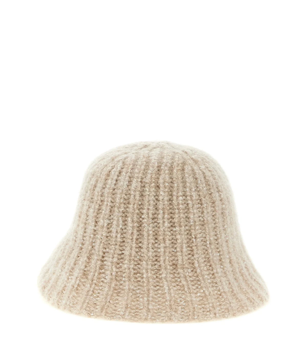 Brunello Cucinelli Cloche Hat in beige, Cashmere — view 2