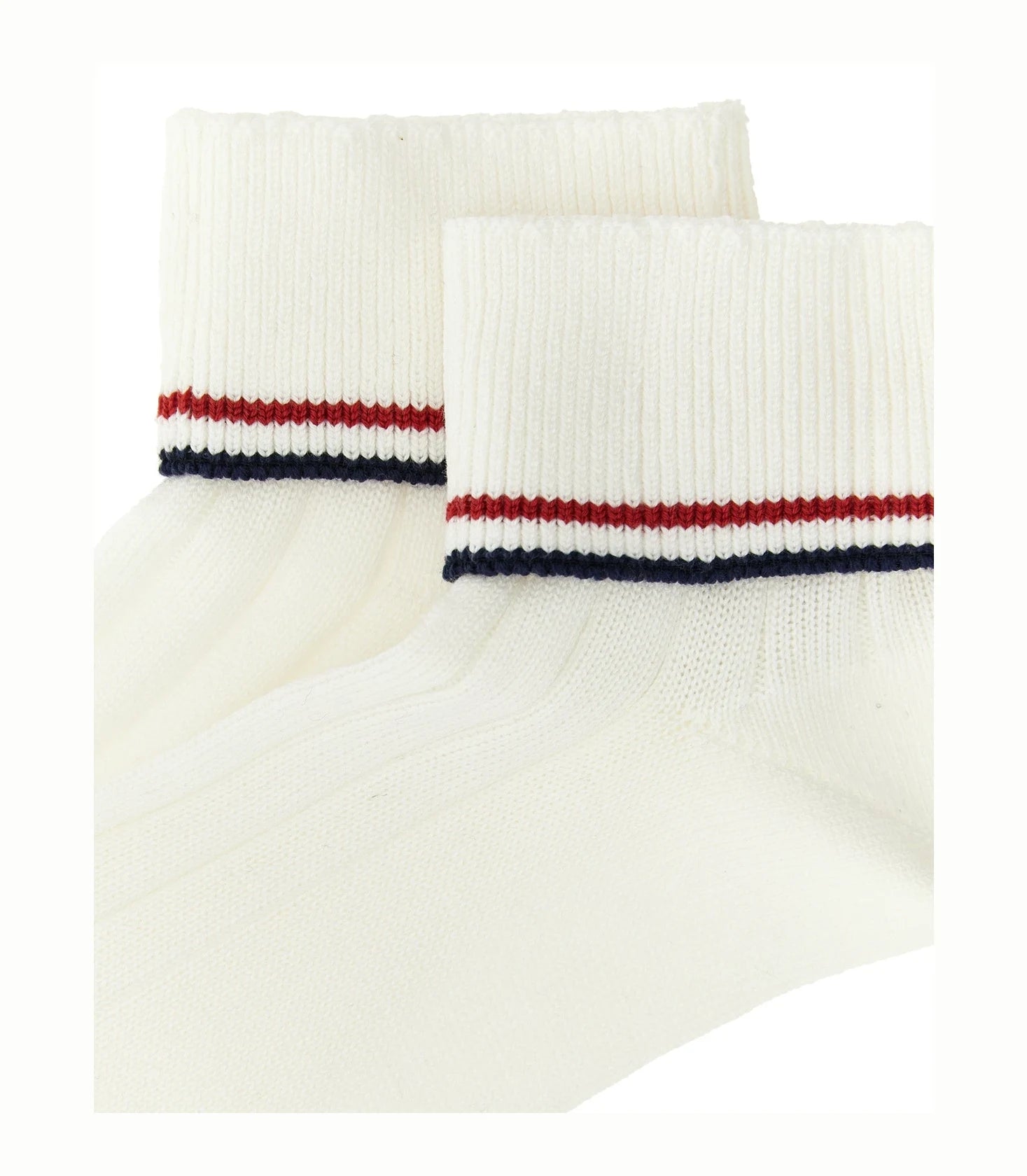 Brunello Cucinelli Crew Sock in white, Cotton — view 3