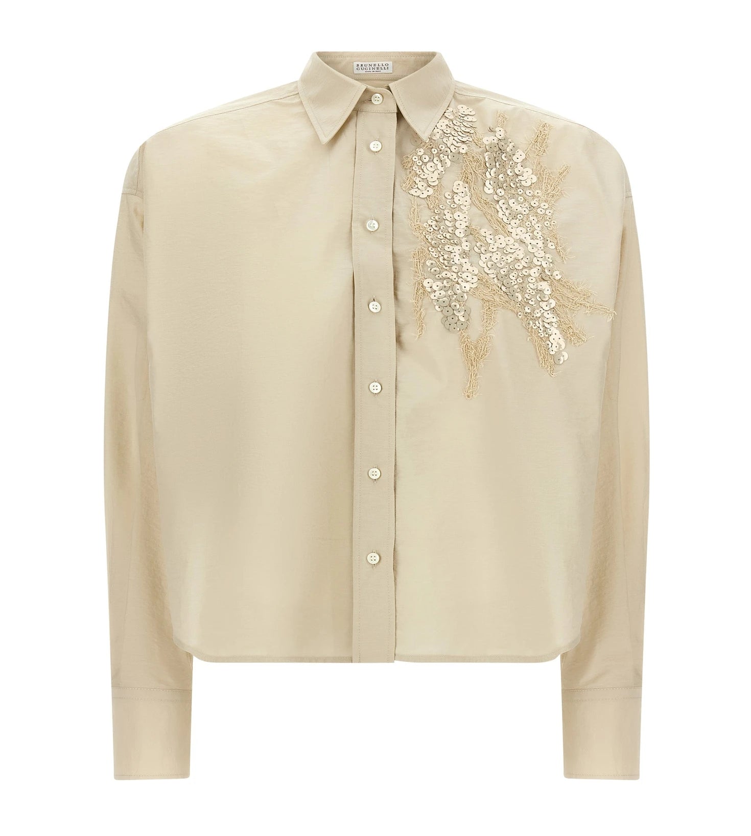 Brunello Cucinelli Dress Shirt in beige, Cotton