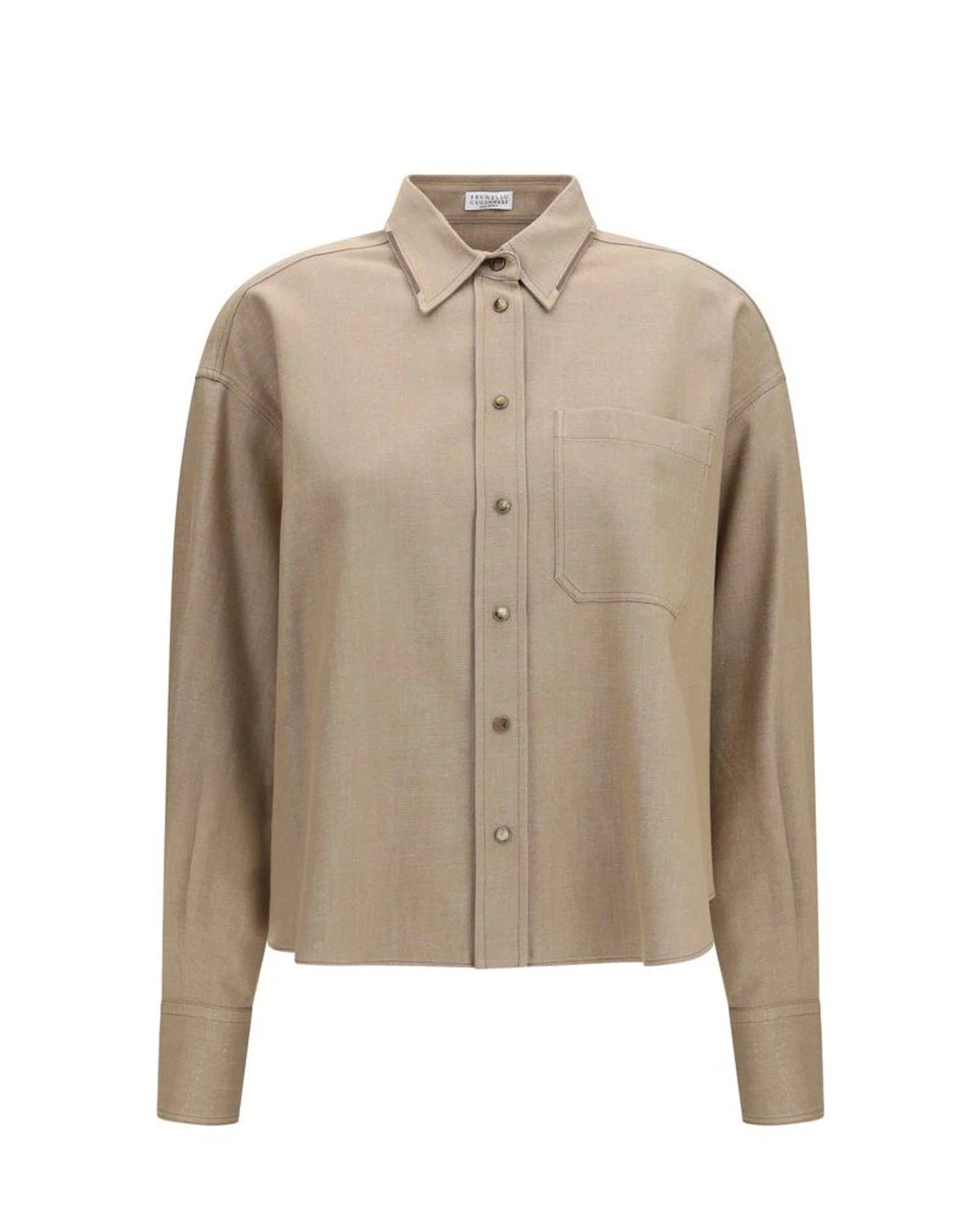 Brunello Cucinelli Dress Shirt in beige, Cotton