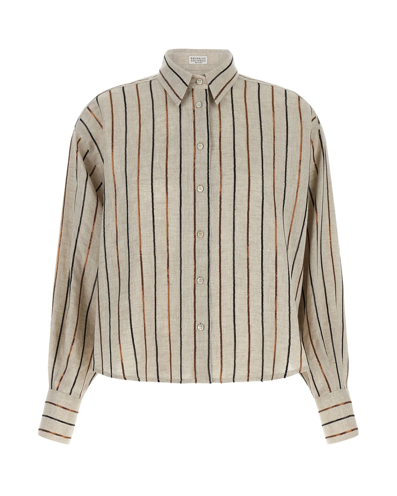 Brunello Cucinelli Dress Shirt in beige, Linen