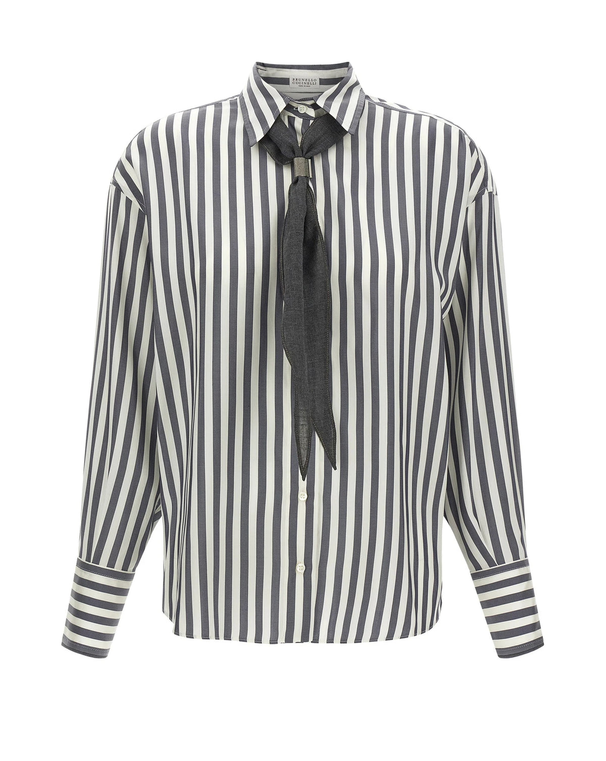 Brunello Cucinelli Dress Shirt in gray, Silk