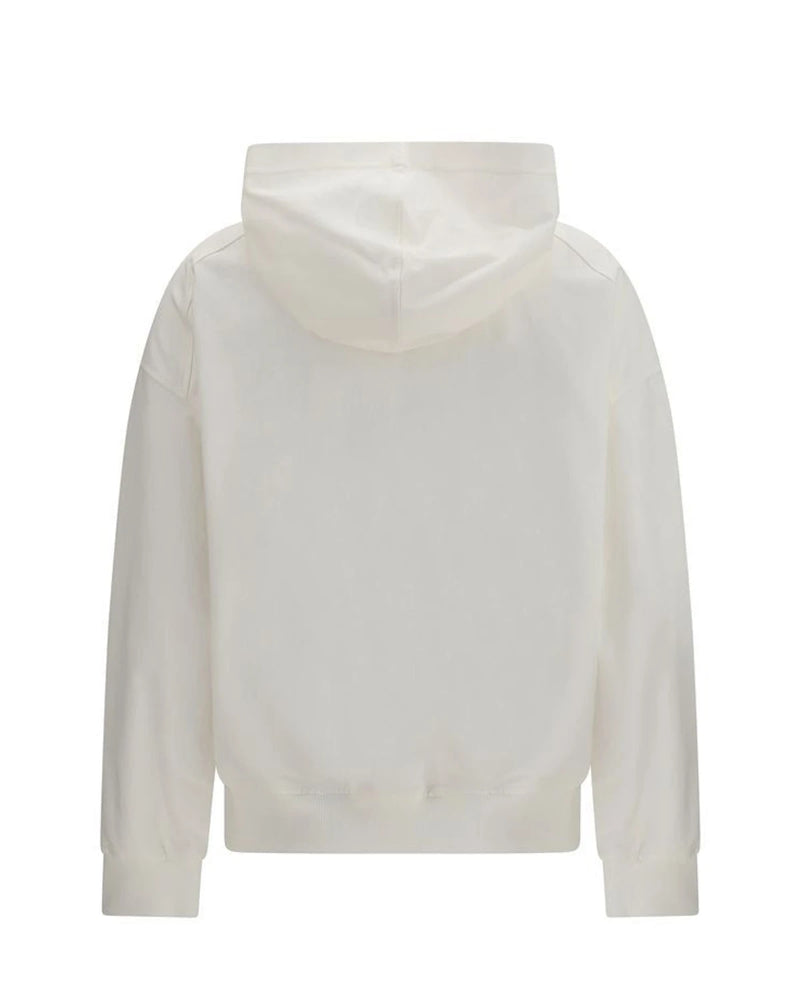Brunello Cucinelli Hoodie in white, Cotton — view 2