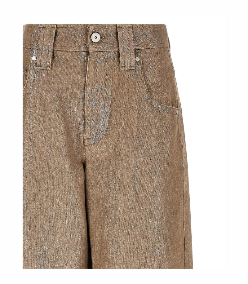 Brunello Cucinelli Jean in beige, Cotton — view 3