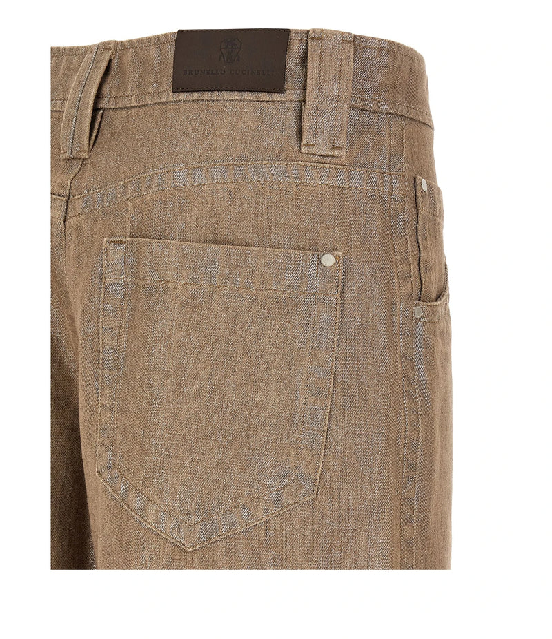 Brunello Cucinelli Jean in beige, Cotton — view 4