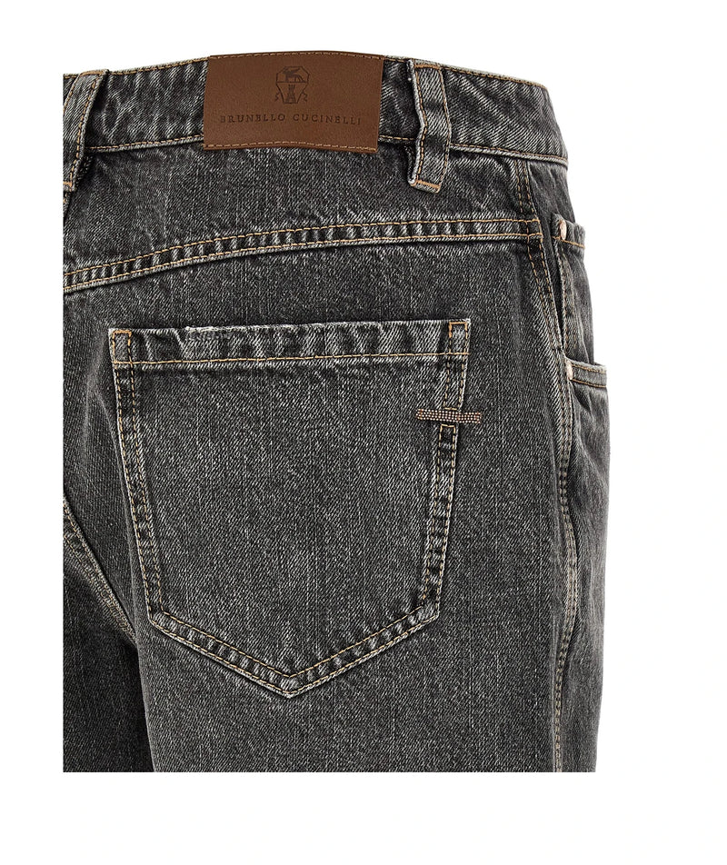 Brunello Cucinelli Jean in gray, Cotton — view 4