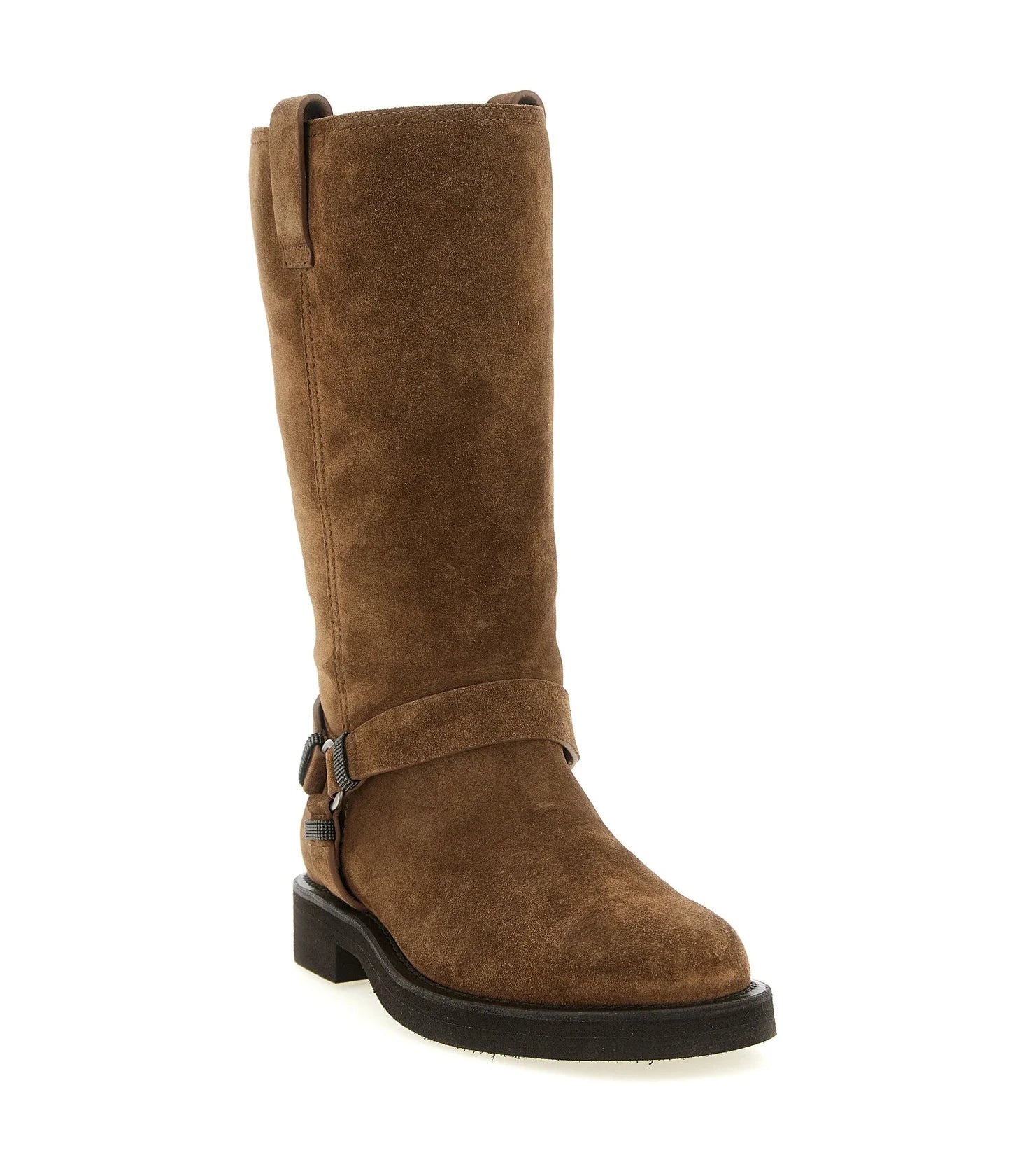 Brunello Cucinelli Knee High Boots in brown, Calfskin Leather — view 2