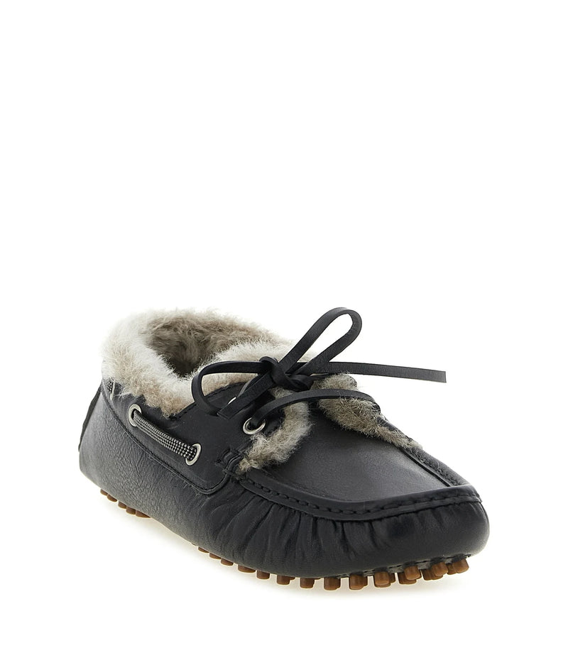Brunello Cucinelli Loafers in black, Calfskin Leather — view 2