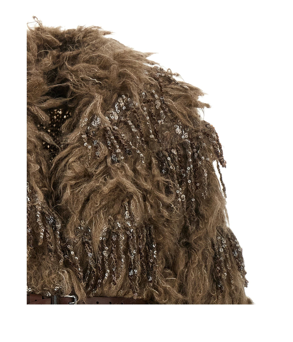 Brunello Cucinelli Overcoat in brown, Mohair Wool — view 3